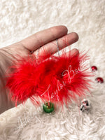 Red Fluff Earrings